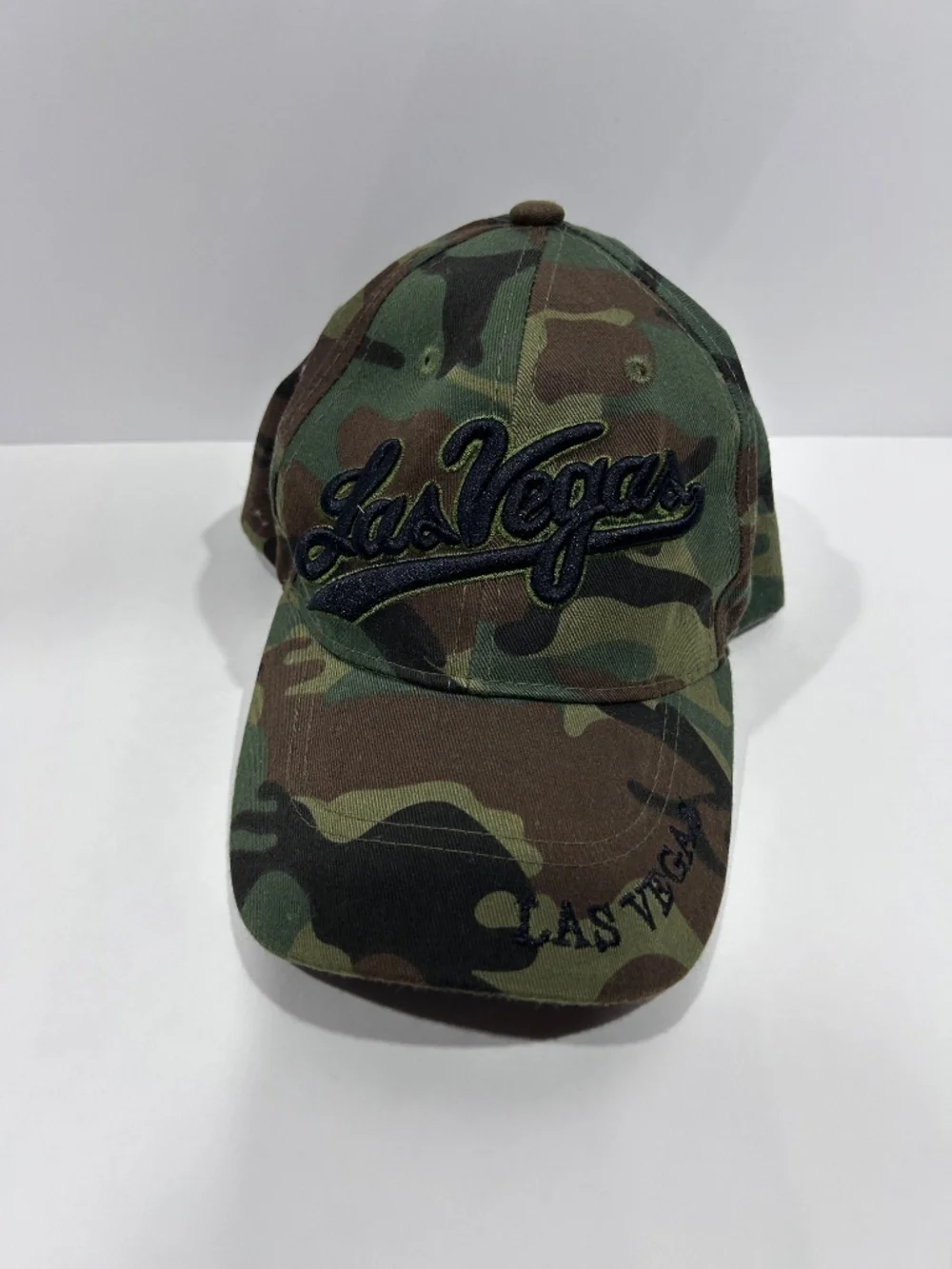 Lanza Las Vegas Camouflage Camo Hat Baseball Embroidered Cap unisex -green/black